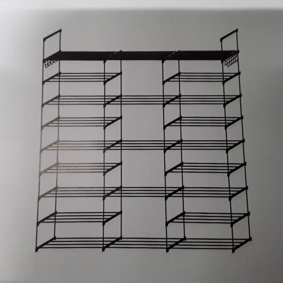 BOXED 50 PAIR SHOE RACK