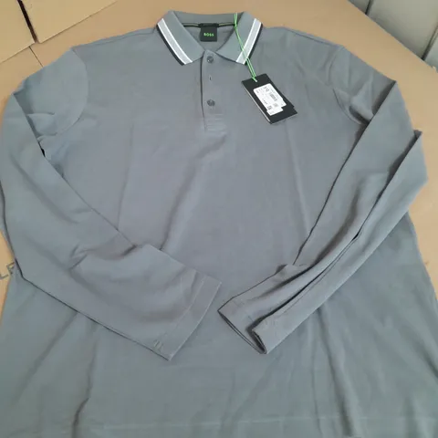 BOSS LIGHT GREY LONG SLEEVE SHIRT SIZE L