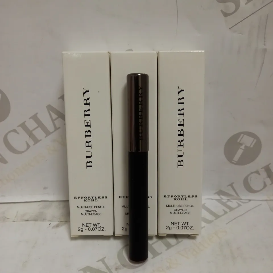 3 X BURBERRY EFFORTLESS KOHL MULTI USE PENCIL – CHESTNUT BROWN NO.02