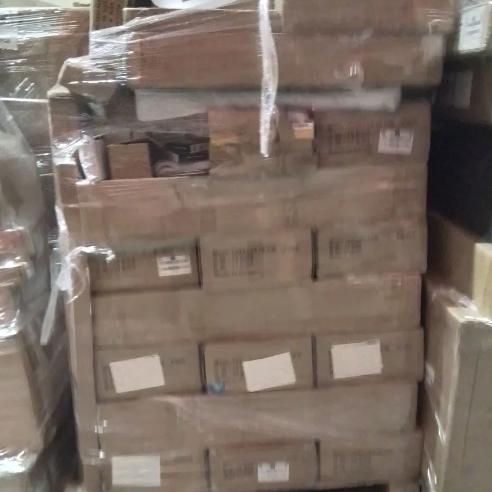PALLET OF ASSORTED HOUSEHOLD GOODS AND PRODUCTS TO INCLUDE;KITCHEN TAP,FIRE DETECTORS,INDUCTION LAMPS