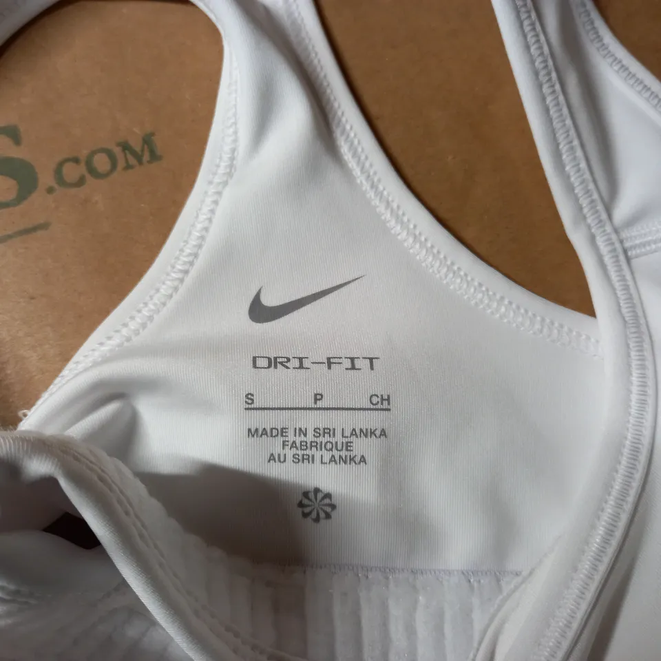 NIKE SPORTS BRA - WHITE SIZE S