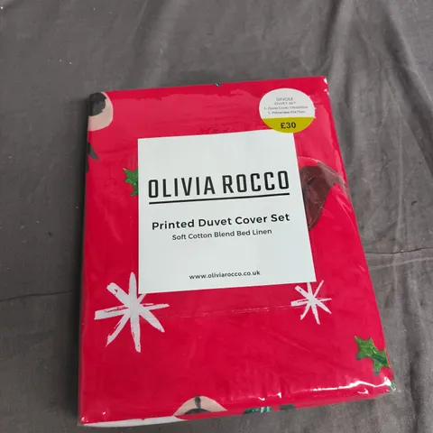 OLIVIA ROCCO PRINTED DUVET COVER SET – SINGLE