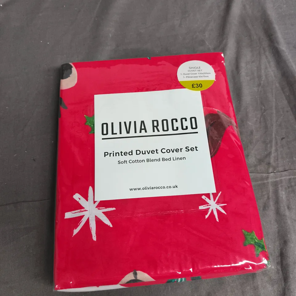 OLIVIA ROCCO PRINTED DUVET COVER SET – SINGLE
