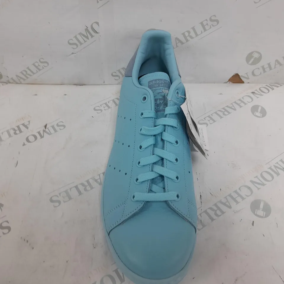 PAIR OF ADIDAS STAN SMITH TRAINERS IN SKY BLUE - UK 12.5