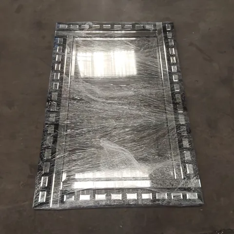 BOXED DESIGNER PATTERNED FRAME WALL MIRROR