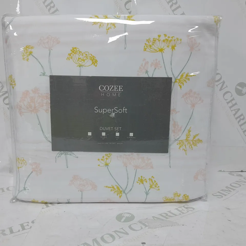 BOXED COZEE HOME SUPERSOFT DUVET SET - SUPERKING SIZE
