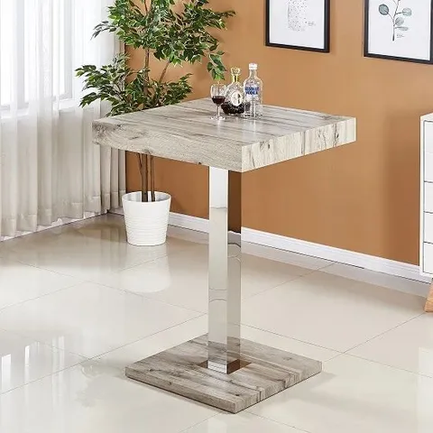 BRAND NEW BOXED TOPAZ BAR TABLE IN GREY OAK EFFECT (2 BOXES)