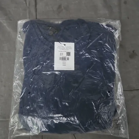 WHISTLES MILA TEXTURED DRESS IN NAVY SIZE UK 6