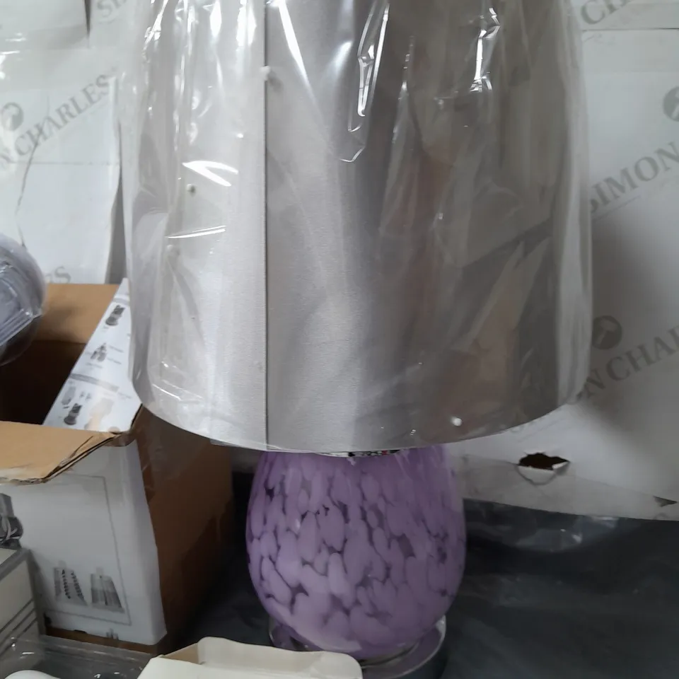LOT OF APPROXIMATELY 15 ASSORTED ITEMS TO INCLUDE HEATED THROW, TABLE LAMP, DRUM GRATER AND AQUA FACIAL