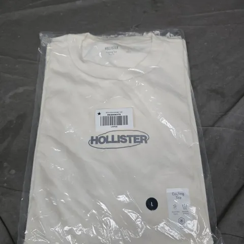 HOLLISTER WHITE T-SHIRT – COOLING TEE, SIZE L