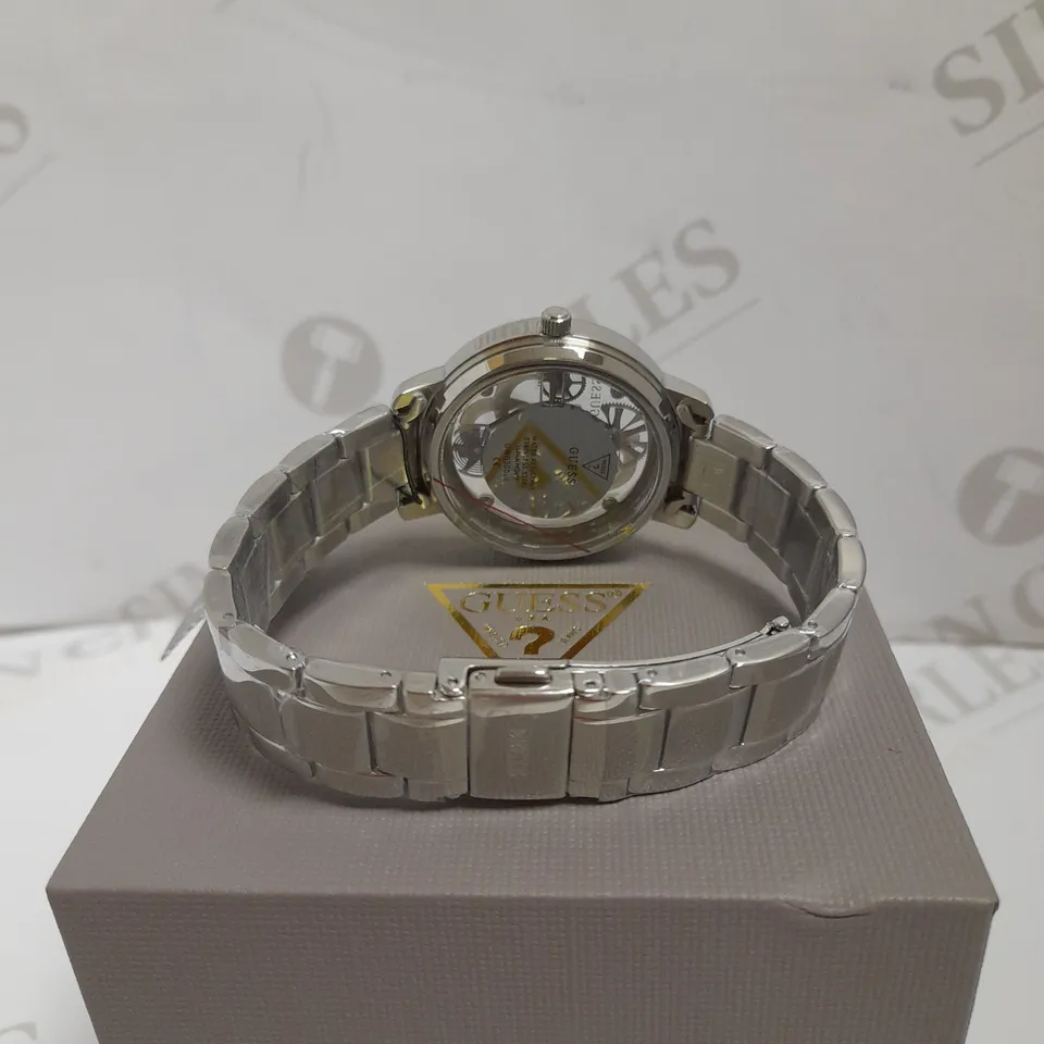 GUESS QUATTRO CLEAR STAINLESS STEEL LADIES WATCH  RRP £139