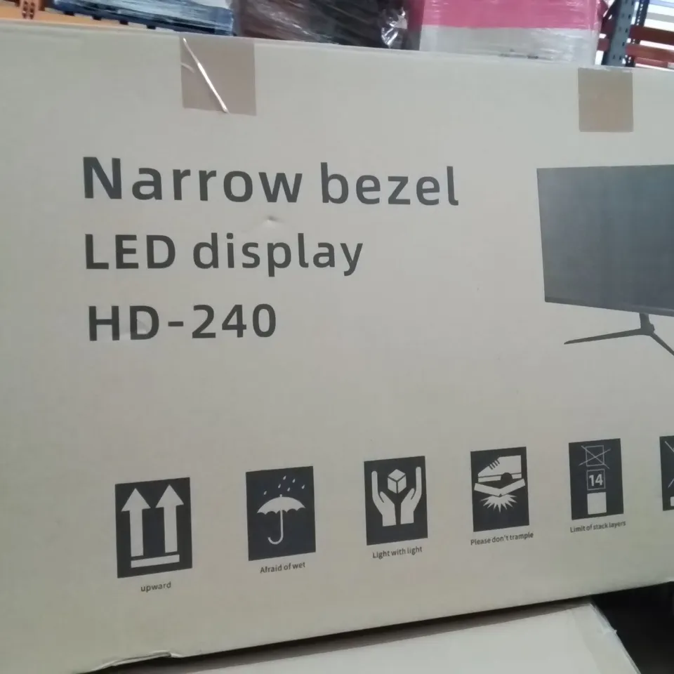 PALLET CONTAINING VARIOUS ASSORTED BOXED HOUSEHOLD ITEMS TO INCLUDE: PC MONITOR, WORLD TRAVEL MAP PIN BOARD, LED LIGHT PAD AND LOTS MORE UNMARKED BOXED ITEMS 