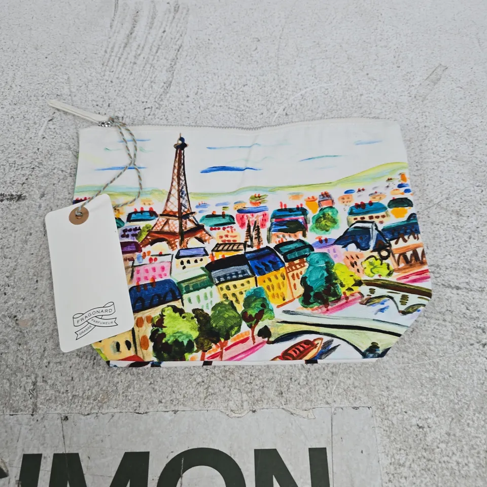 FRAGONARD POCHETTE PARIS POUCH WITH CITYSCAPE PRINT