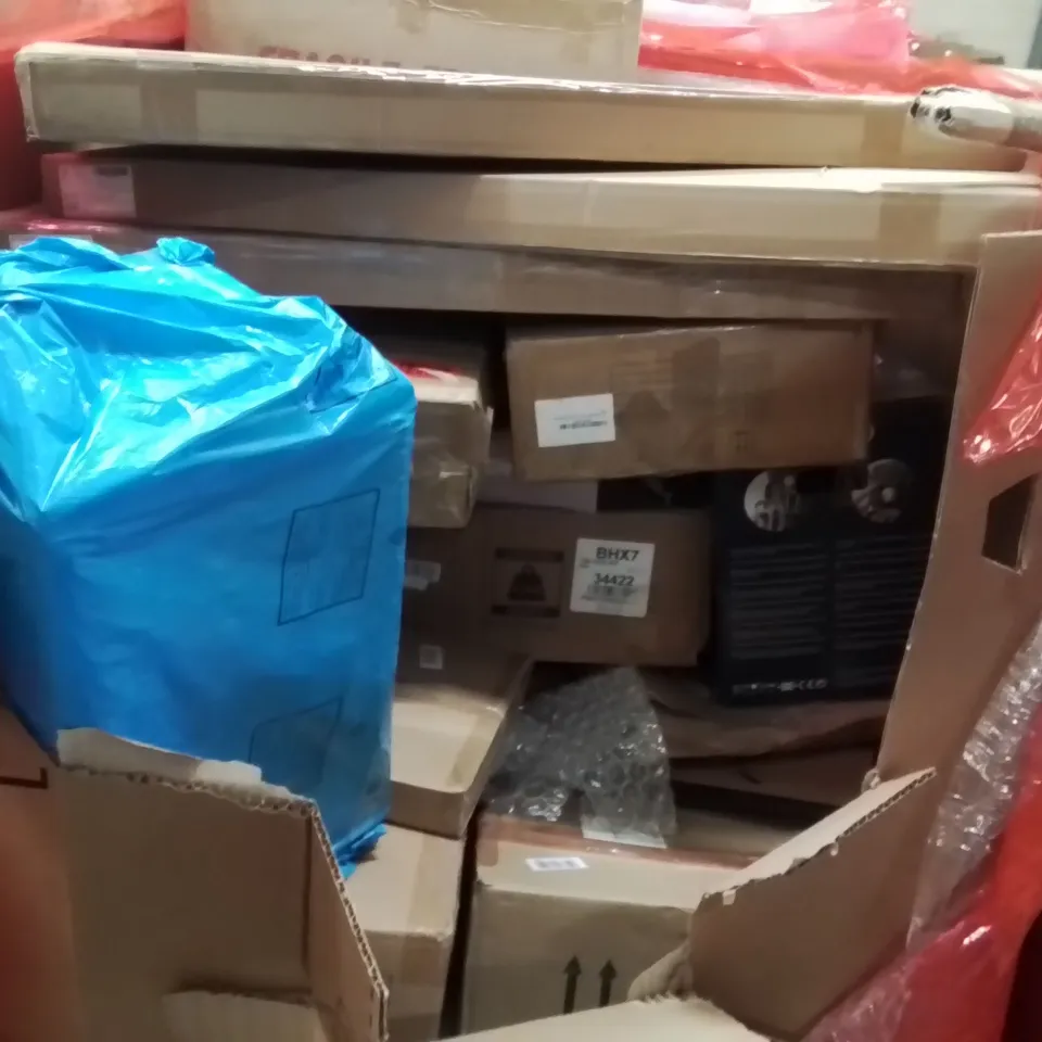 PALLET OF ASSORTED HOUSEHOLD GOODS AND PRODUCTS TO INCLUDE;POTTY TRAINER,PANS,UMBRELLA 