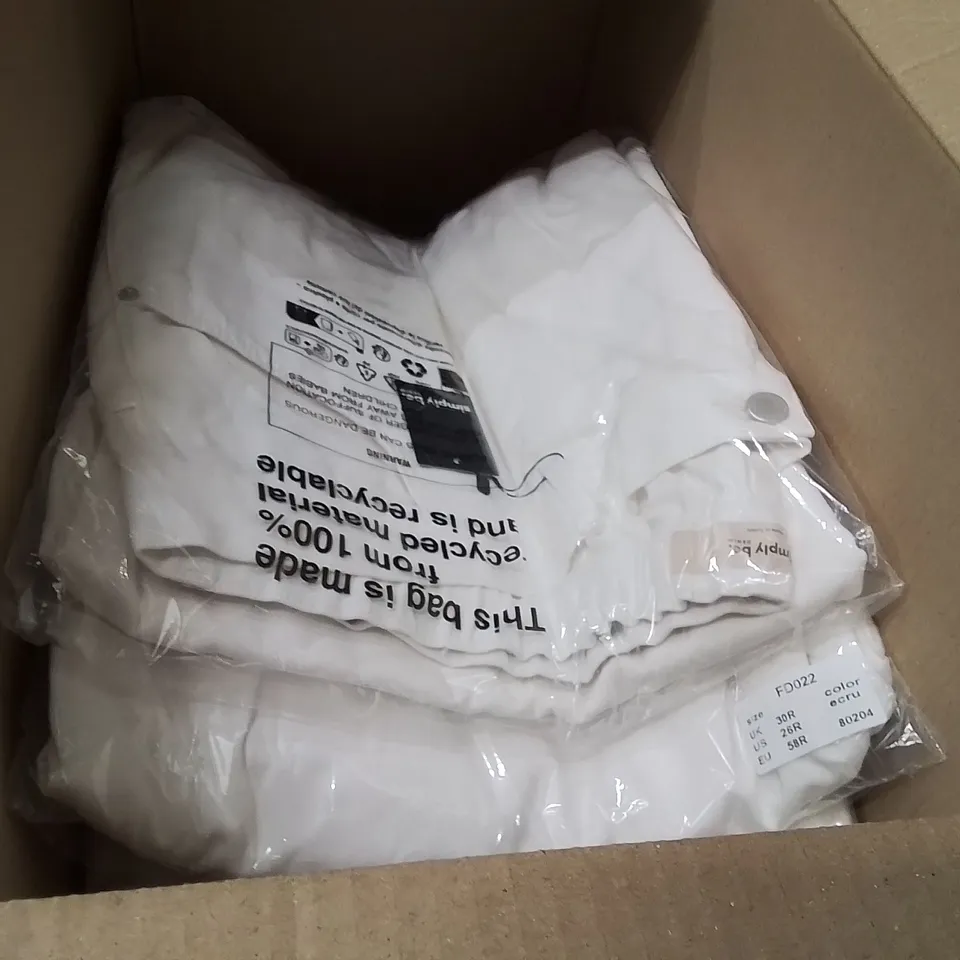 BOXED BRAND NEW APPROXIMATELY 9 SIMPLY BE WIDE LEG DENIM JEANS WHITE SIZE 30R