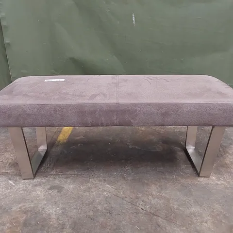 DESIGNER FAUX SUEDE BENCH (1 ITEM)