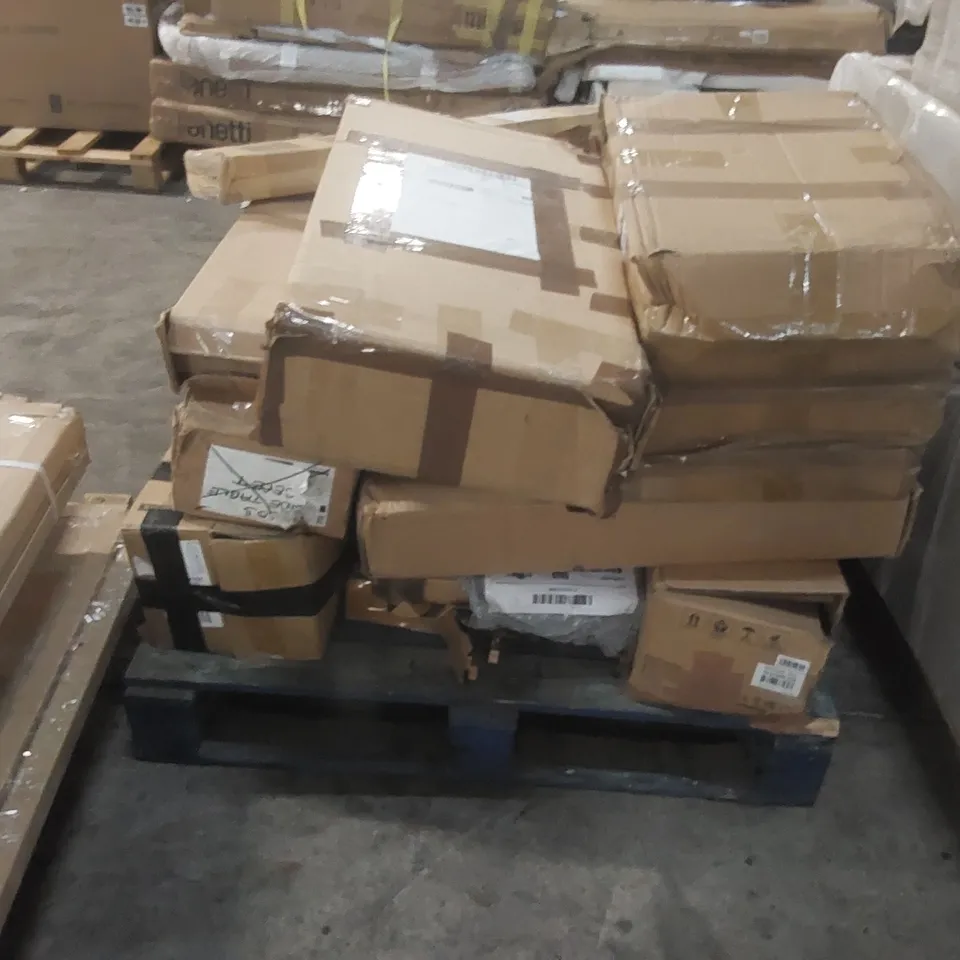 PALLET CONTAINING A LARGE QUANTITY OF ASSORTED FURNITURE PARTS ECT