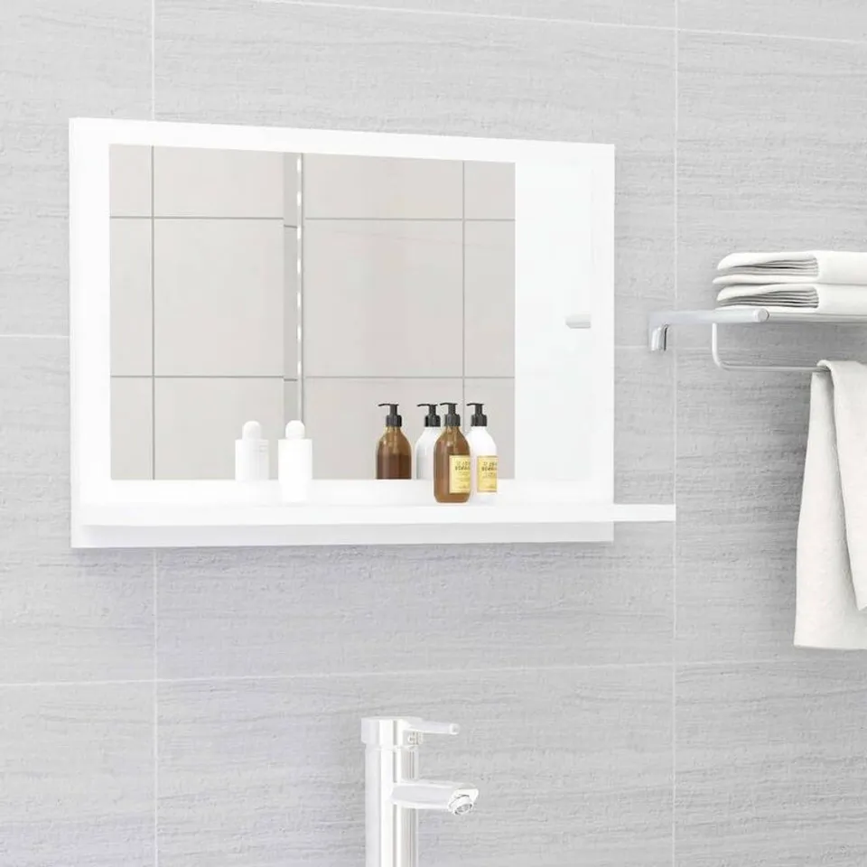 BOXED DELLAH WOOD FRAMED WALL MOUNTED BATHROOM MIRROR 