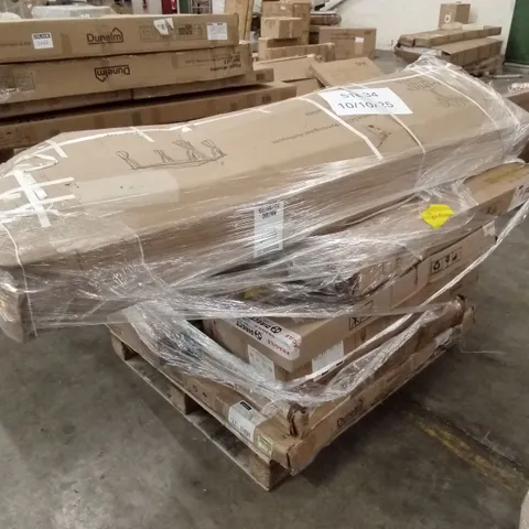 PALLET OF ASSORTED INCOMPLETE DESIGNER FURNITURE PARTS AND PIECES 