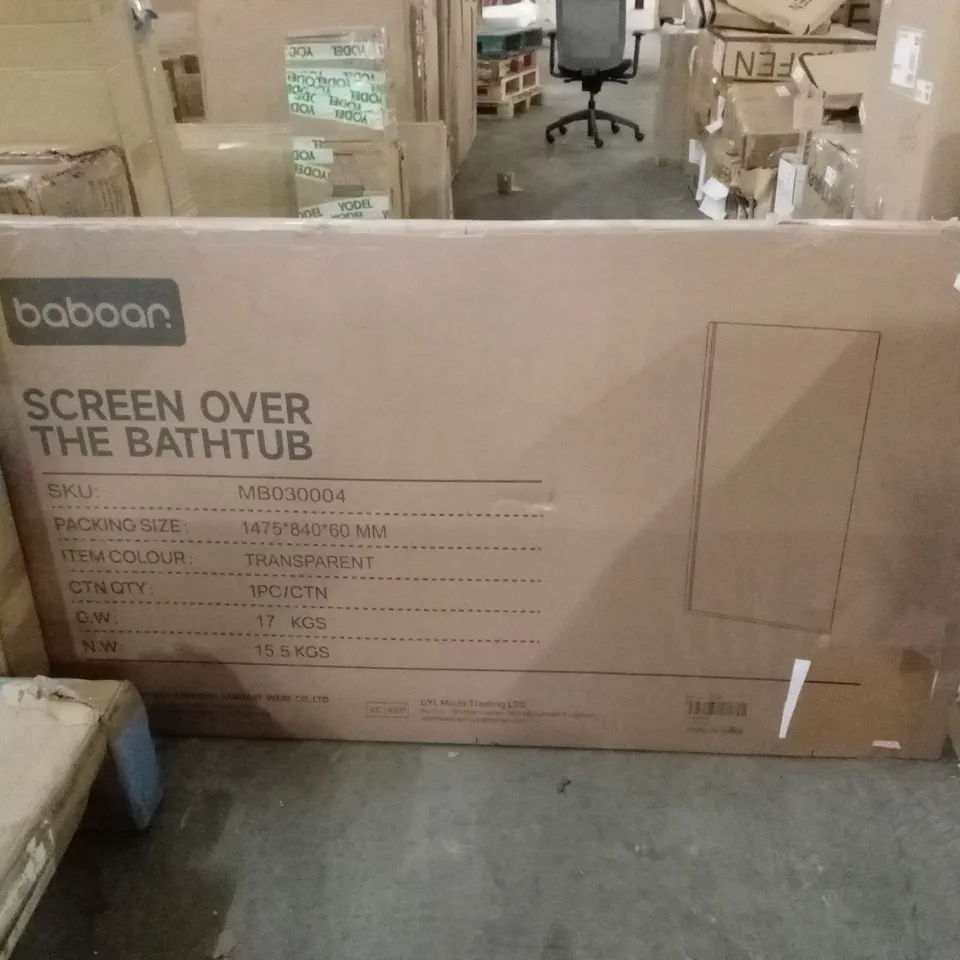 BOXED BABOAN SCREEN OVER THE BATHTUB - MB030004