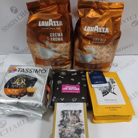 6 X ASSORTED COFFEE PRODUCTS TO INCLUDE LAVAZZA, ARBORETUM, OVENBIRD ETC