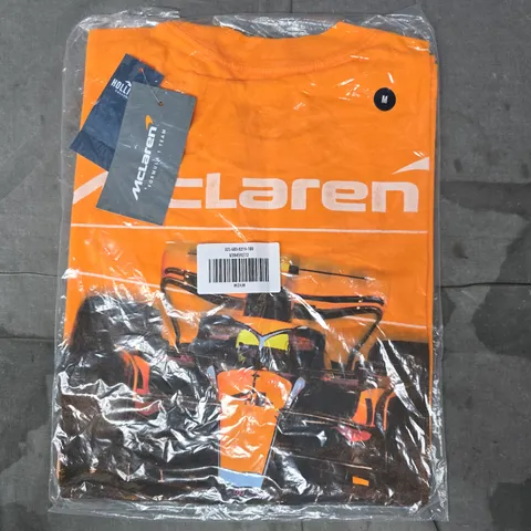 HOLLISTER MCLAREN FORUMULA ONE LANDO NORRIS T-SHIRT IN ORANGE SIZE MEDIUM