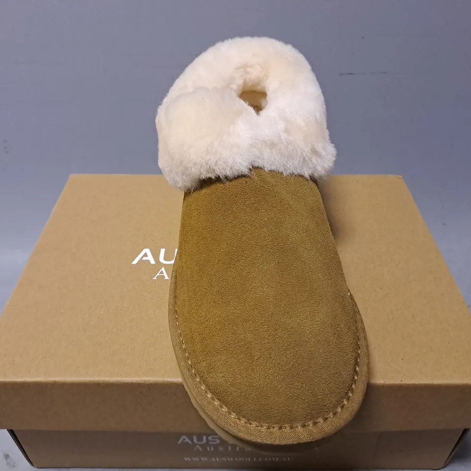 BOXED AUS WOOLI COOGEE CHESTNUT SLIPPERS - UK 7 