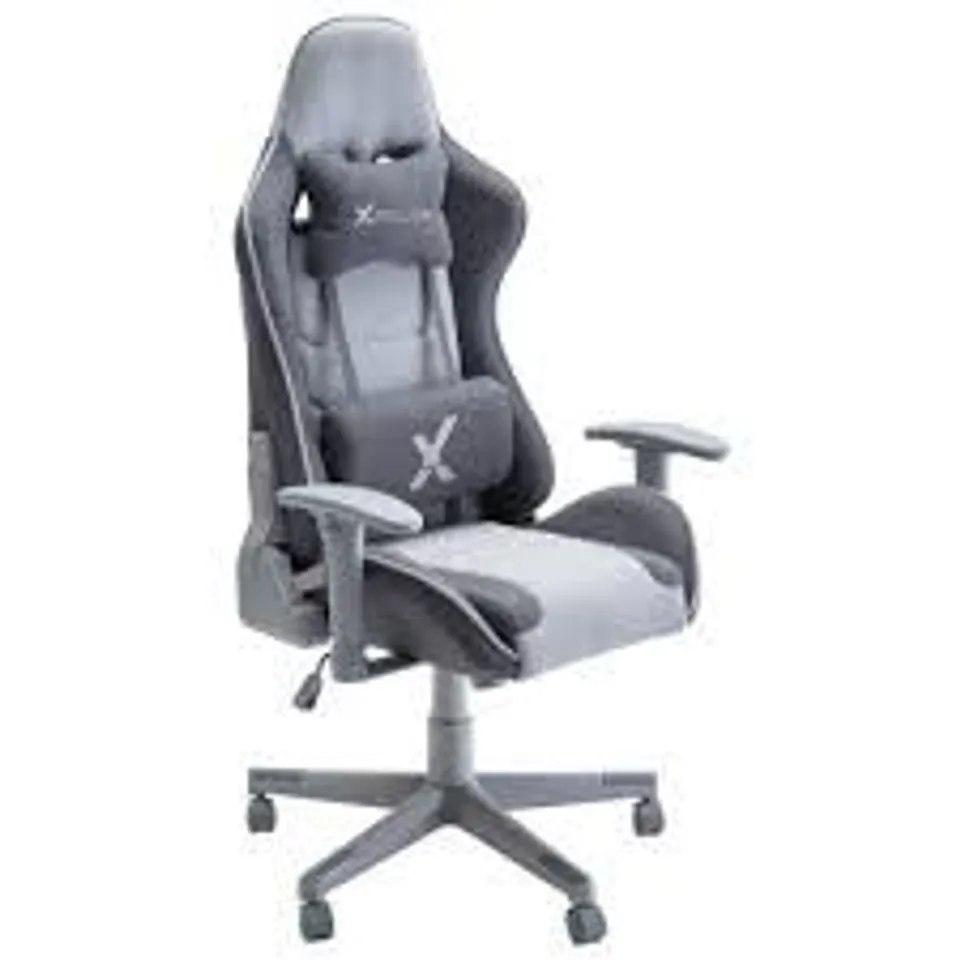 BOXED ROCKER ALPHA PC GAMING CHAIR - GREY/BLACK (1 BOX)