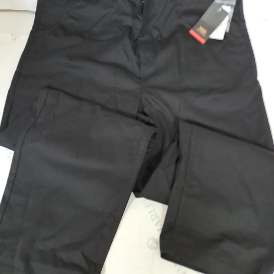 VANS WOMENS CHINO STRETCH BLACK TROUSERS- 36
