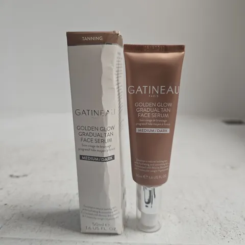 GATINEAU PARIS GOLDEN GLOW GRADUAL TAN FACE SERUM – MEDIUM/DARK, 50 ML – BOXED