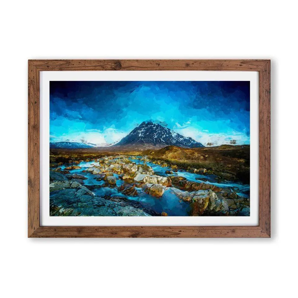 BOXED 'GLENCOE IN SCOTLAND' PICTURE FRAME GRAPHIC ART