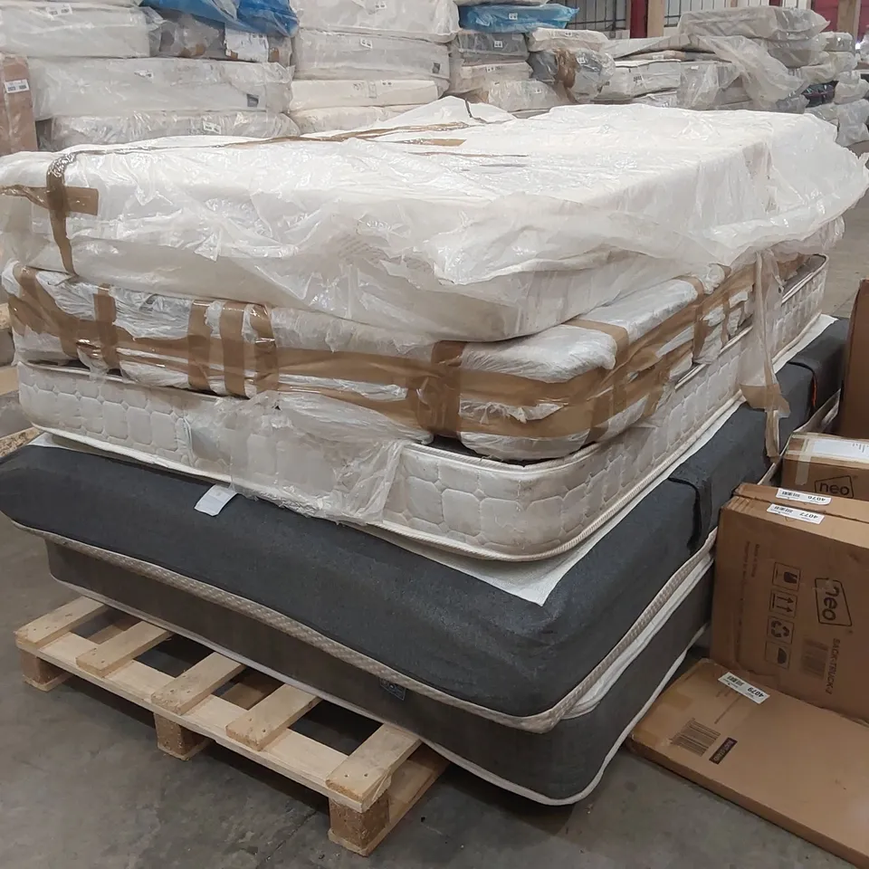 PALLET TO CONTAIN 5 MATTRESSES - VARIOUS SIZES, CONDITIONS, BRANDS ECT