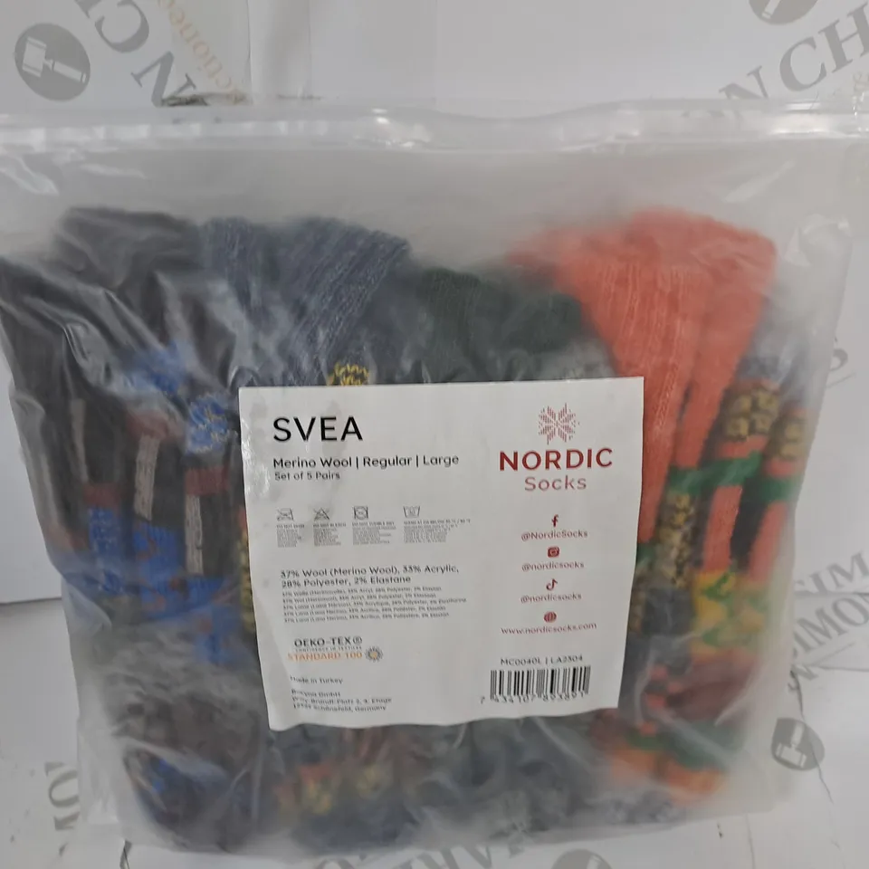 NORDIC SOCKS SVEA MERINO WOOL 5-PACK 