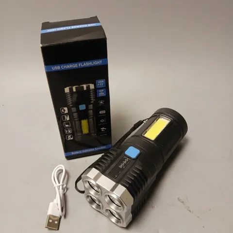 BOXED UNBRANDED RECHARGEABLE LED FLASHLIGHT