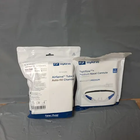 2 F&P MYAIRVO PRODUCTS TO INCLUDE AIRSPIRAL TUBE & AUTO-FILL CHAMBER AND NASAL CANNULA