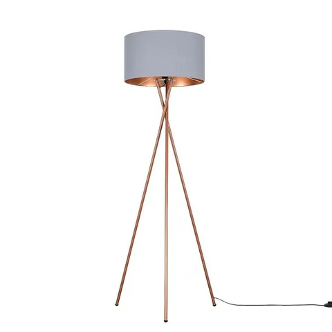 BOXED SIGNAL 153CM COPPER TRIPOD FLOOR LAMP 