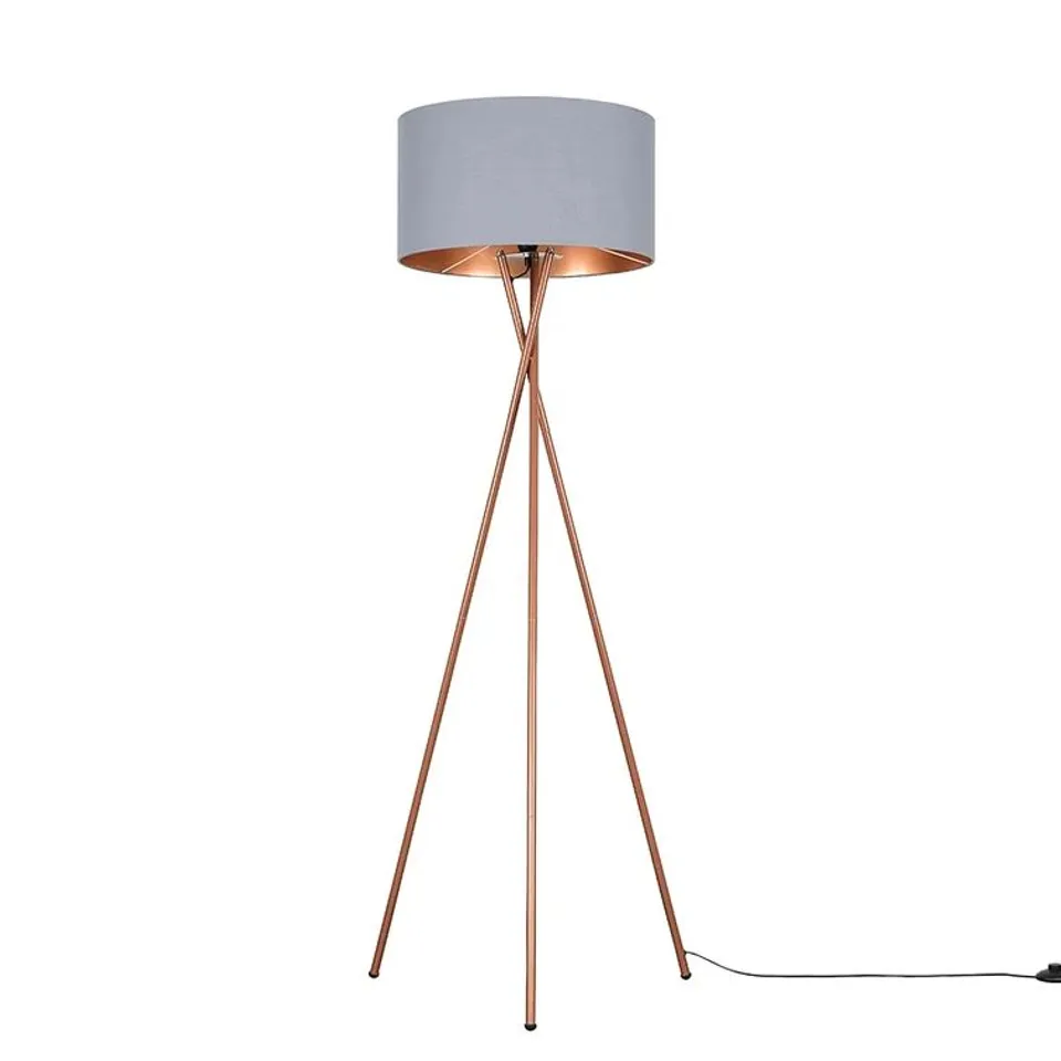 BOXED SIGNAL 153CM COPPER TRIPOD FLOOR LAMP 