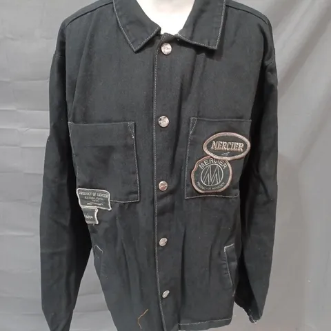 MERCIER BLACK DENIM JACKET - L