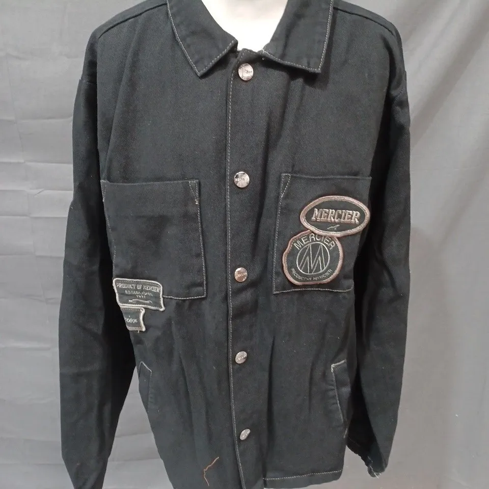 MERCIER BLACK DENIM JACKET - L
