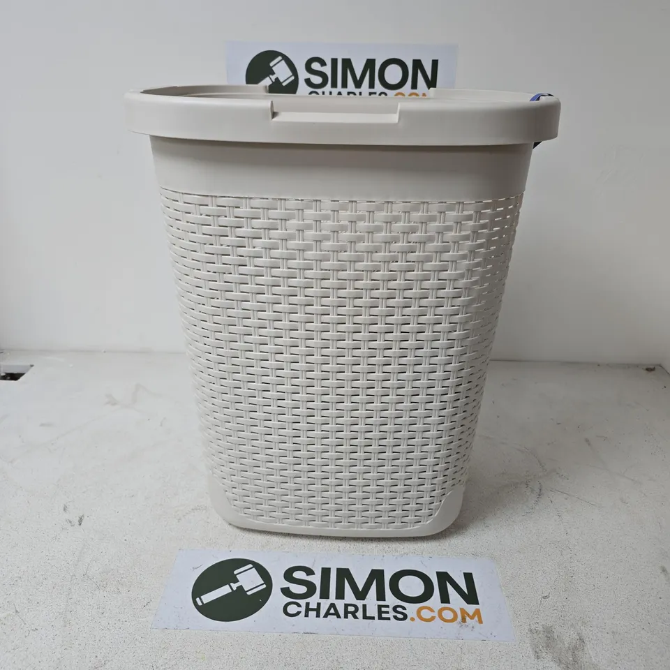 ADDIS 50-LITRE FAUX RATTAN LAUNDRY HAMPER RRP £39.99