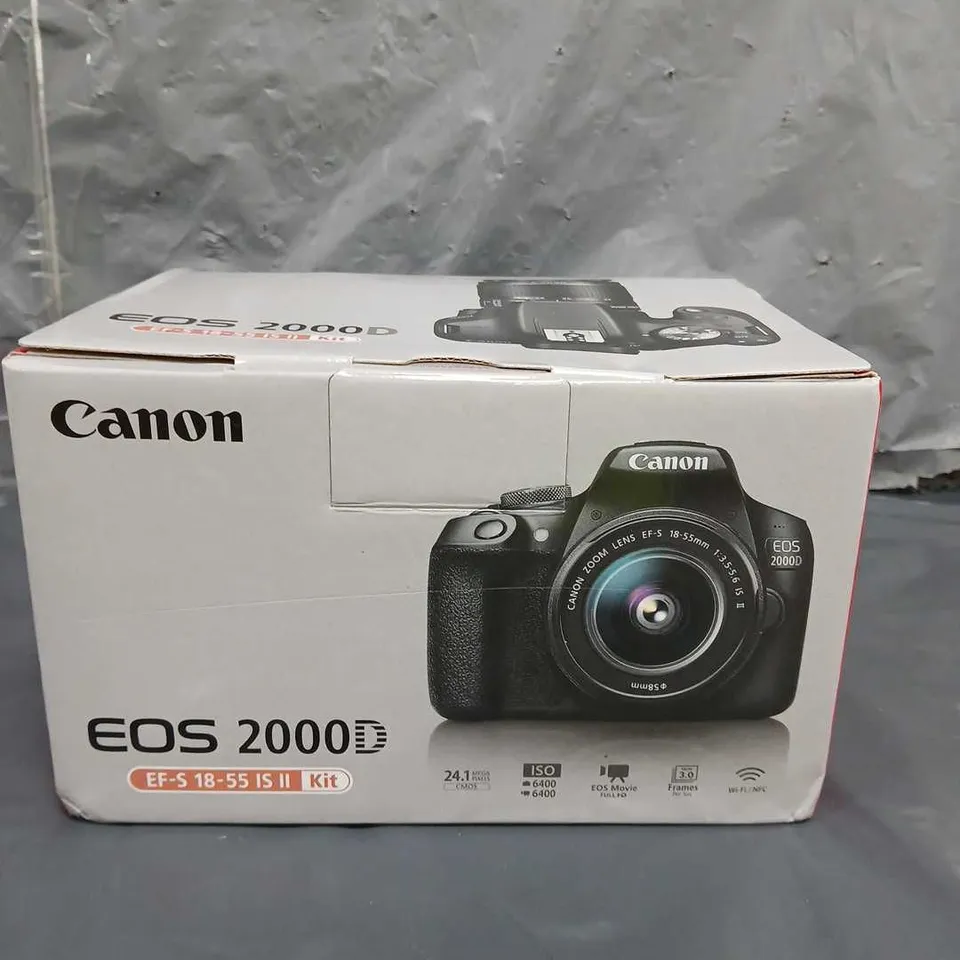 BOXED CANON EOS 2000D SLR BLACK CAMERA  RRP £589.99