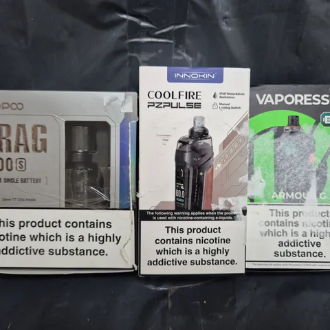 BOX OF APPROXIMATELY 20 ASSORTED VAPING ITEMS AND PRODUCTS TO INCLUDE VAPORESSO, INNOKIN, ETC