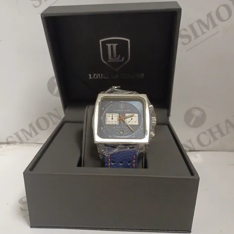 BOXED LOUIS LACOMBE LUXURY MENS WATCH - 3ATM WATER RESISTANT - STAINLESS STEEL