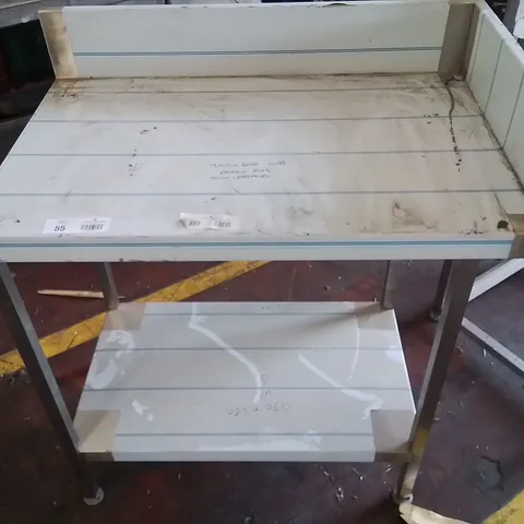 STAINLESS STEEL INDUSTRIAL CATERING WORKTOP/COUNTER