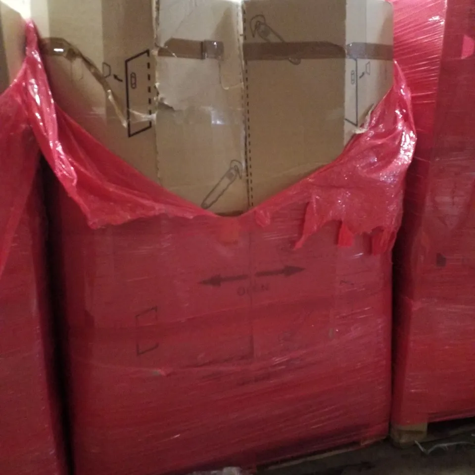 PALLET CONTAINING ASSORTED PRODUCTS INCLUDING LED LIGHT BAR, METAL GRAB BAR, BED RAIL, MARBLE WALLPAPER & AREA RUG