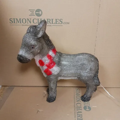 BOXED THREE KINGS INLIT ICE NATIVITY DONKEY