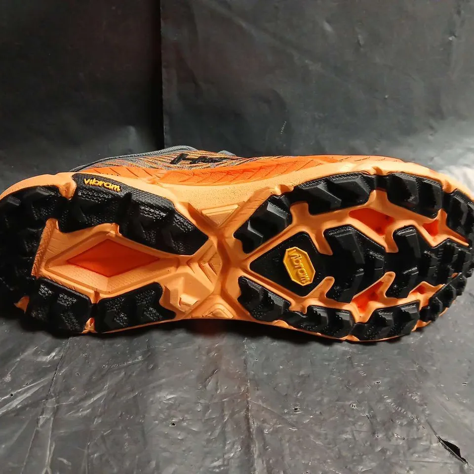 HOKA TRAIL RUNNING SHOES – GREY & ORANGE - UK SIZE 9.5