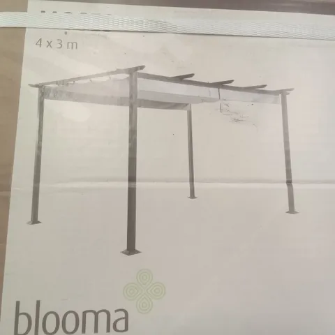 BOXED BLOOMA MOSES SLIDING GAZEBO 233×300×400CM - BLACK