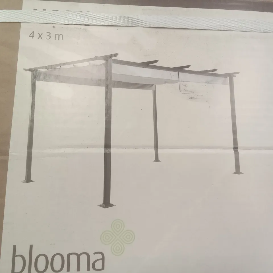 BOXED BLOOMA MOSES SLIDING GAZEBO 233×300×400CM - BLACK 