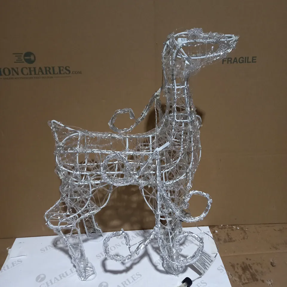 OUTDOOR SPUN ACRYLIC STANDING REINDEER  RRP £59.99